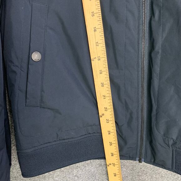 Ted Baker Full‎ Zip Bomber Jacket Sweatshirt Navy Blue Designer Men's Sz 4 - Picture 4 of 8